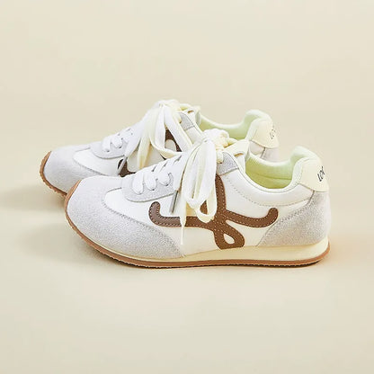 Women’s Classic Retro Sneakers - Suede & Leather Panel Design