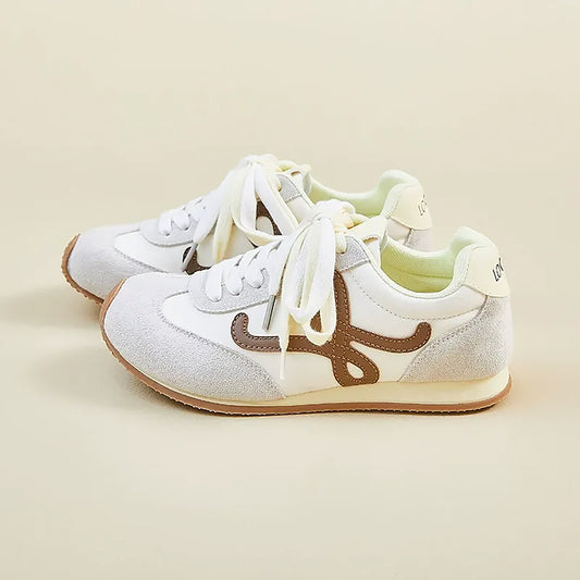 Women’s Classic Retro Sneakers - Suede & Leather Panel Design