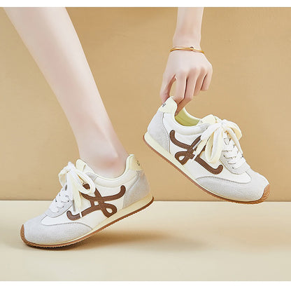 Women’s Classic Retro Sneakers - Suede & Leather Panel Design