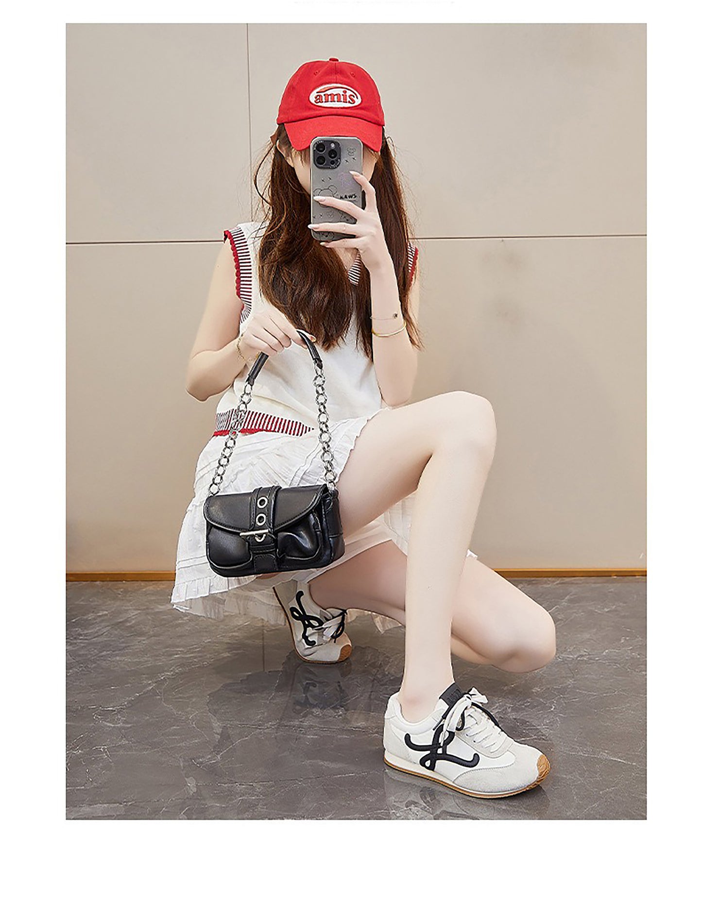 Women’s Classic Retro Sneakers - Suede & Leather Panel Design