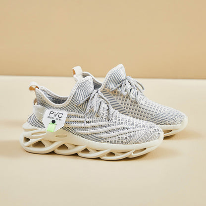 Lightweight Flyknit Sneakers - Breathable Mesh & Sculpted Sole（